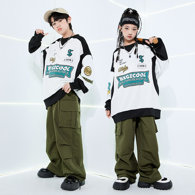 街舞儿童潮服演出服男童套装hiphop童装嘻哈爵士卫衣酷炫走秀秋季